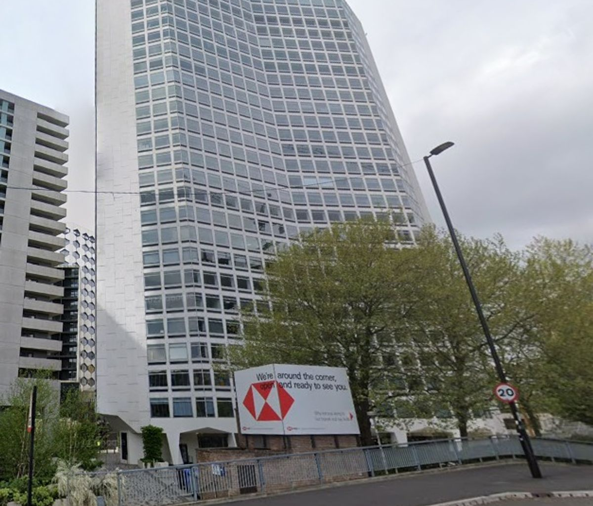 Alpha Tower in Birmingham city centre. From Google Maps.