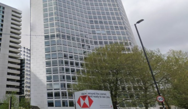 Alpha Tower in Birmingham city centre. From Google Maps.