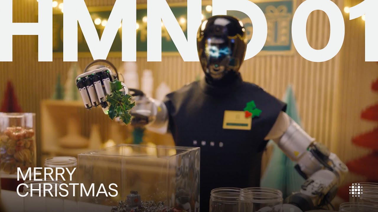 HMND 01 | Humanoid Robot Wraps a Perfect Christmas Gift - YouTube