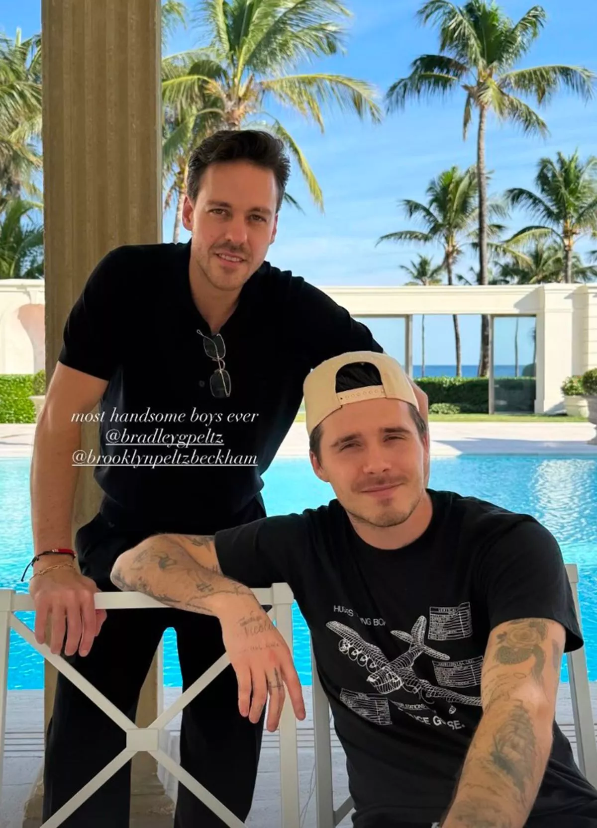 Cruz posted a throwback picture with his brother