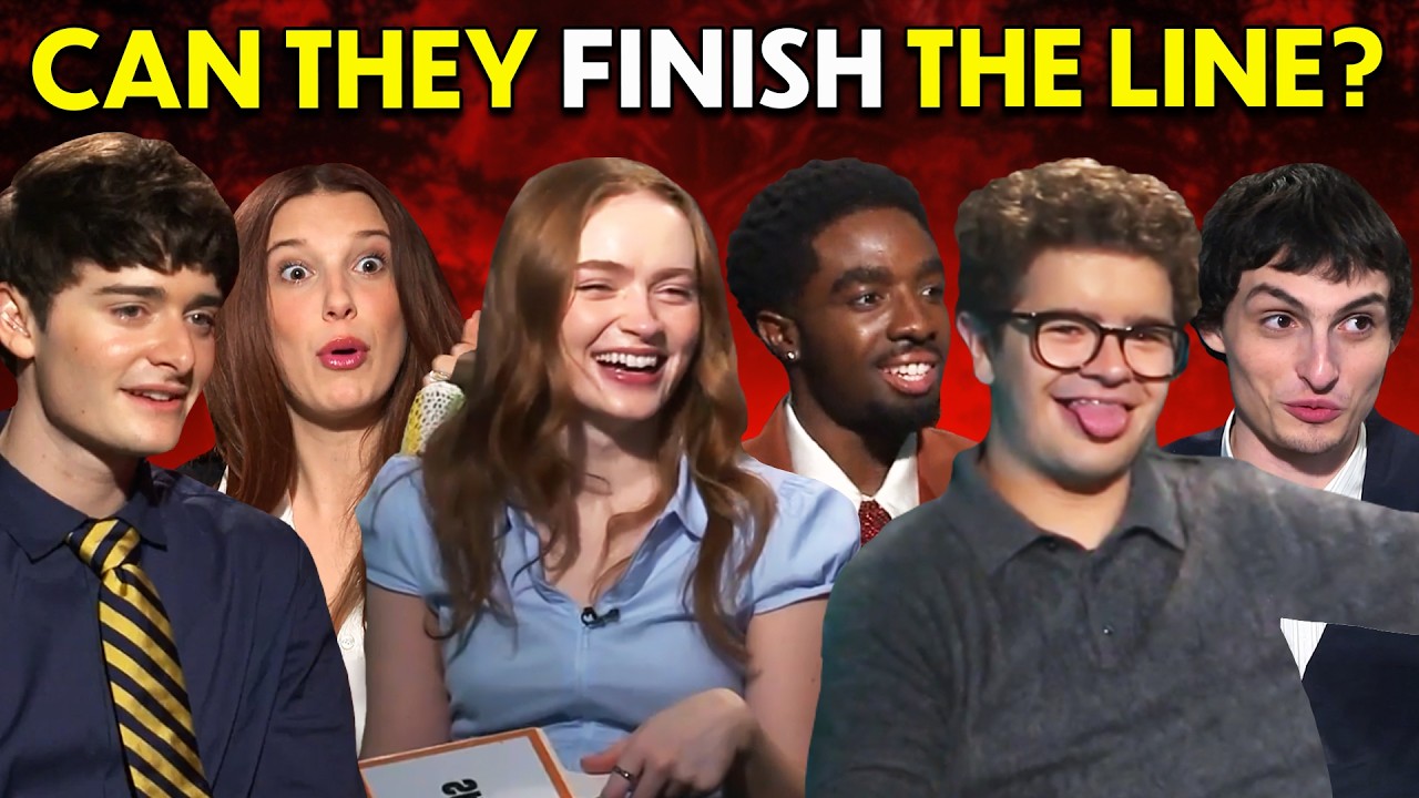 Cast of Stranger Things Tries To Finish The Line! - YouTube