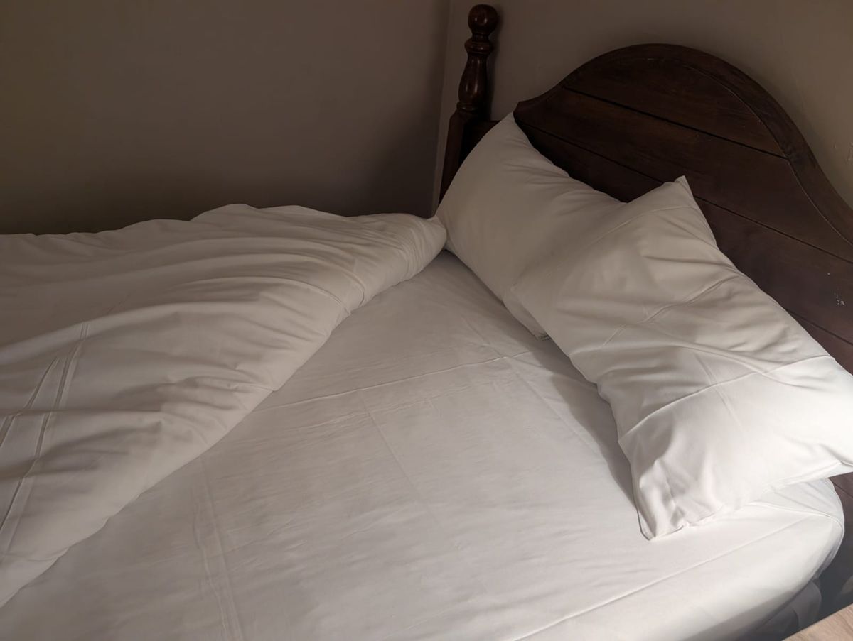 The bed which was spotless