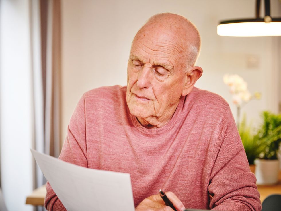 Pensioner looks at tax bill