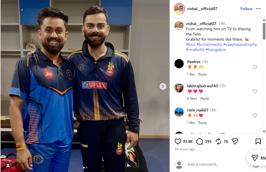 Virat Kohli and Vishal Jayswal