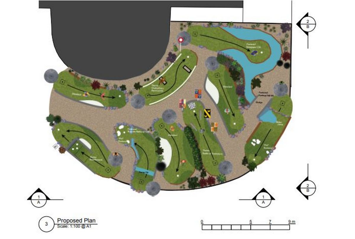 The proposed adventure golf course