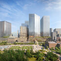 NTT Hibiya Tower project render. Courtesy of PLP Architecture. Image © Wire Collective A Smart City Prototype in Japan: PLP Architecture Breaks Ground on the First Tower of Tokyo Cross Park - Image 2 of 15