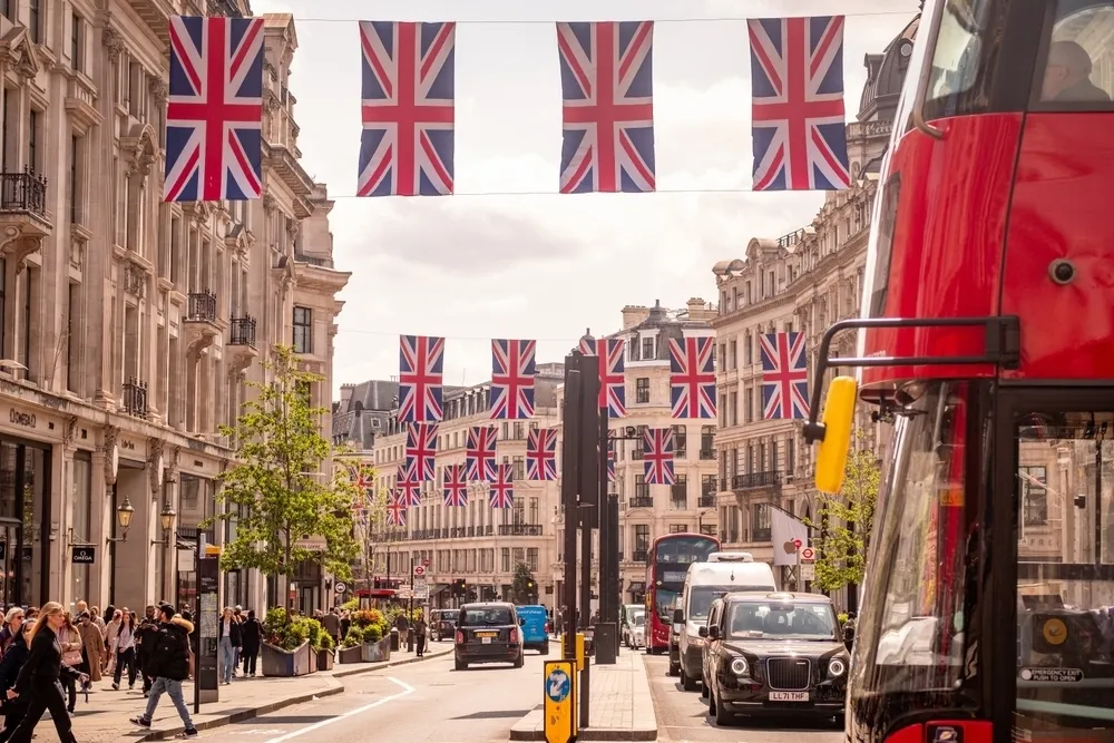 View down Oxford Street 