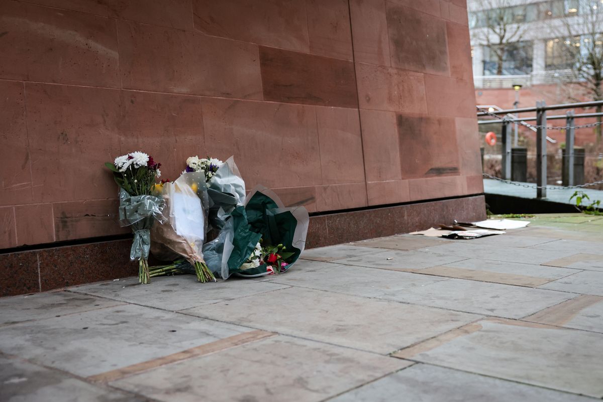 Tributes have been left at the scene for Anthony Horn