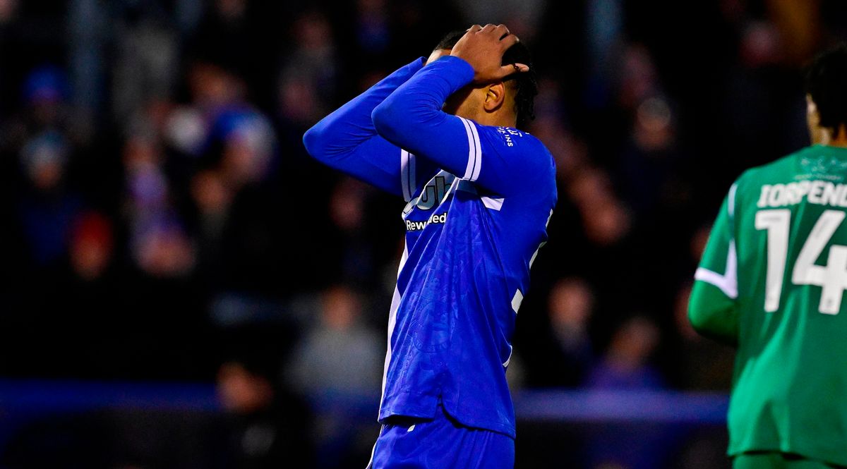 Freddie Issaka of Bristol Rovers looks dejected after missing during the Sky Bet League 2 Match between Bristol Rovers and Notts County at Memorial Stadium on 29 November 2025. Photo: Tom Sandberg/PPAUK