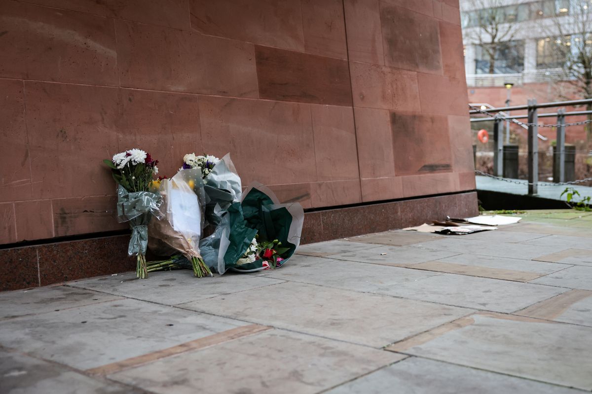 Tributes at the scene for Anthony Horn