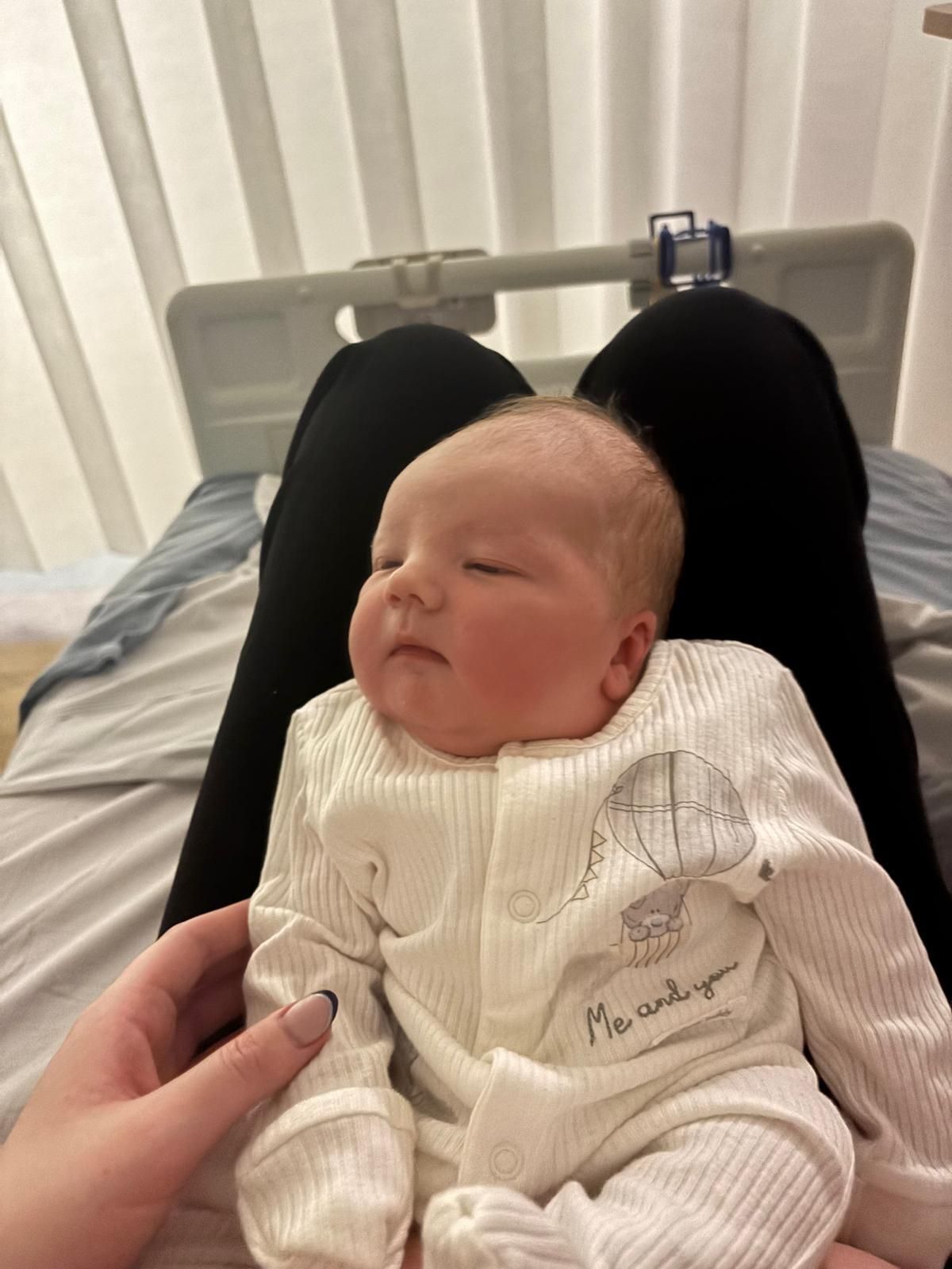 Baby Louie Speakman, born Christmas Day at Liverpool Women's Hospital. 