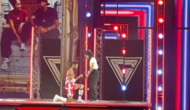 Moment Gladiators star PROPOSES to girlfriend in front of cheering Glasgow crowd