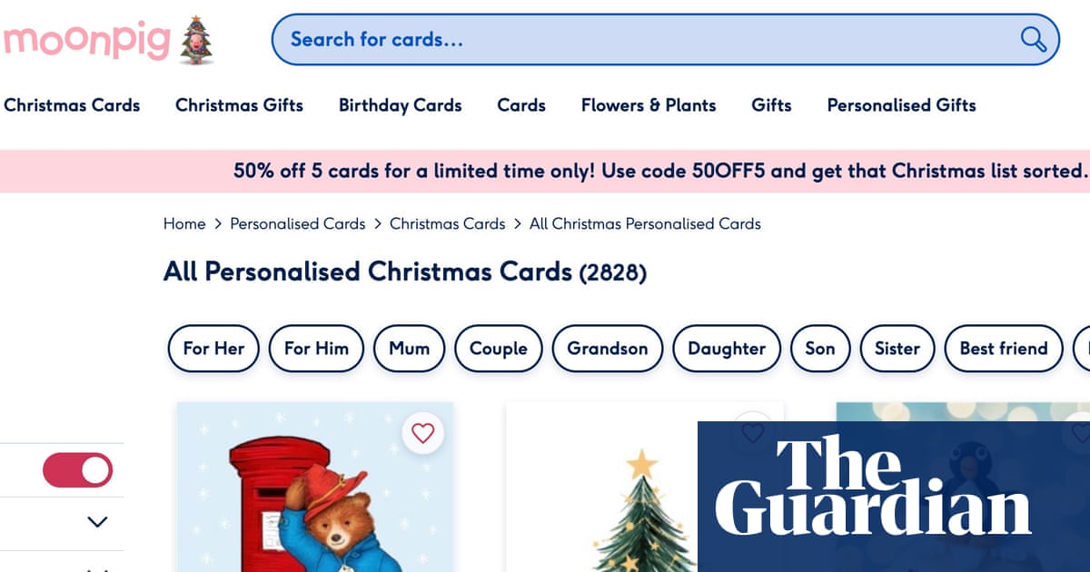 Moonpig’s use of AI to design and personalise cards drives up sales | Retail industry