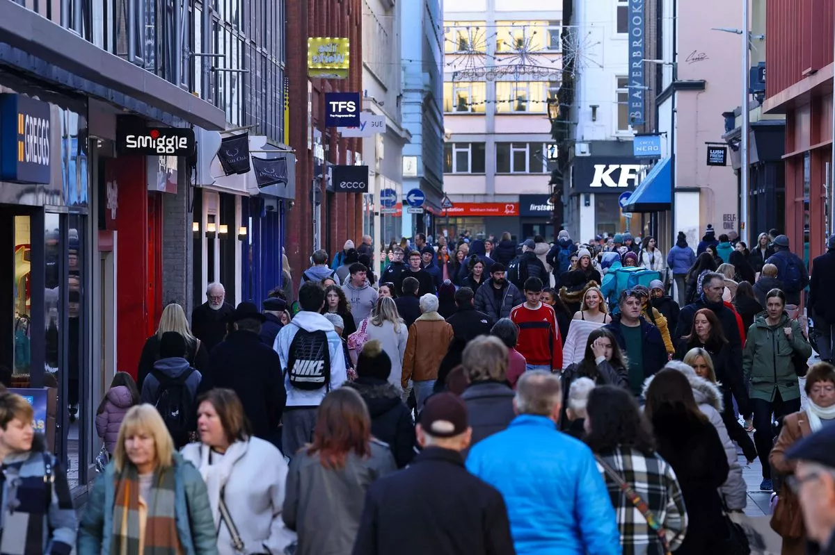 Shoppers in Belfast city centre