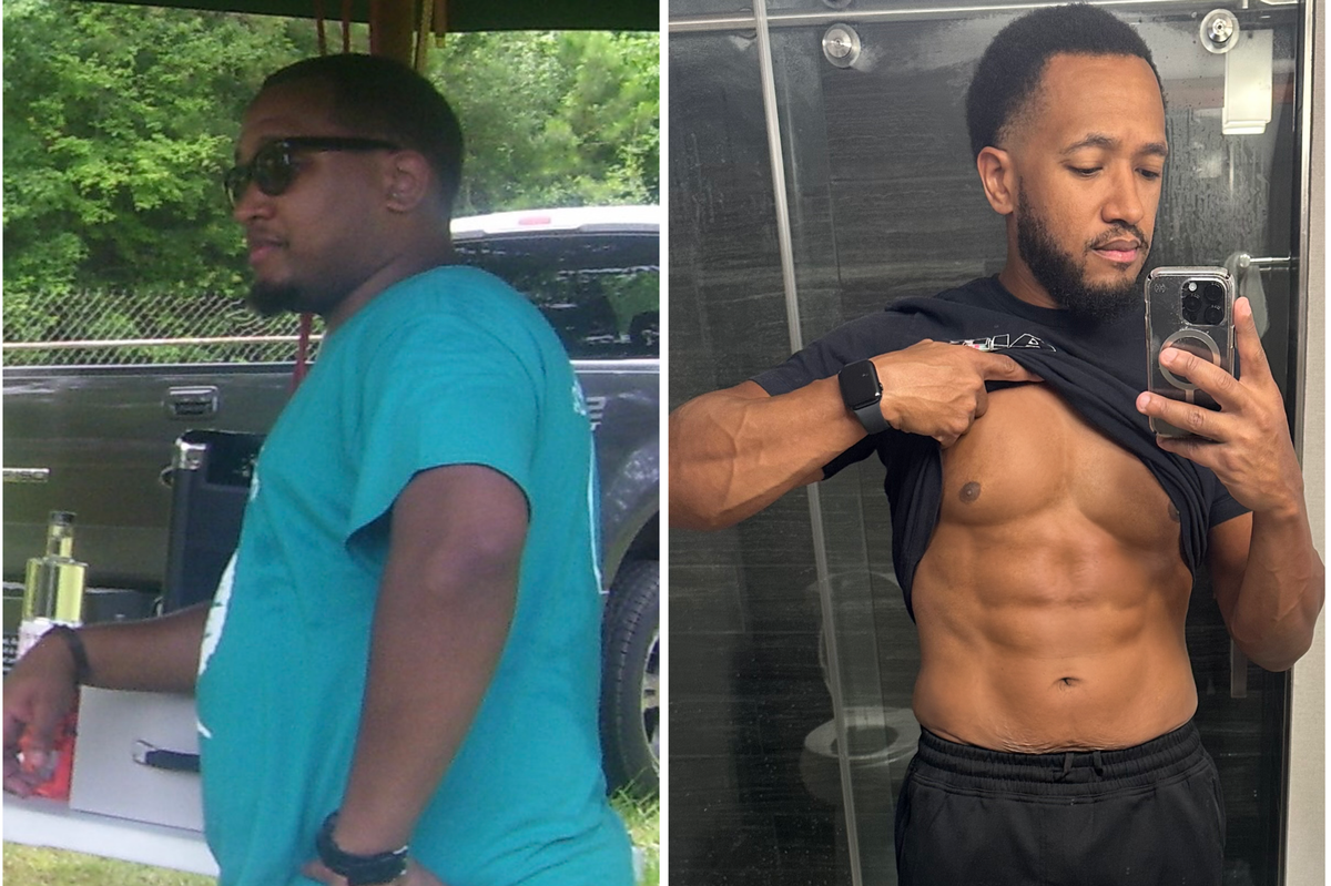 Brian Presley before and after using the Simple app