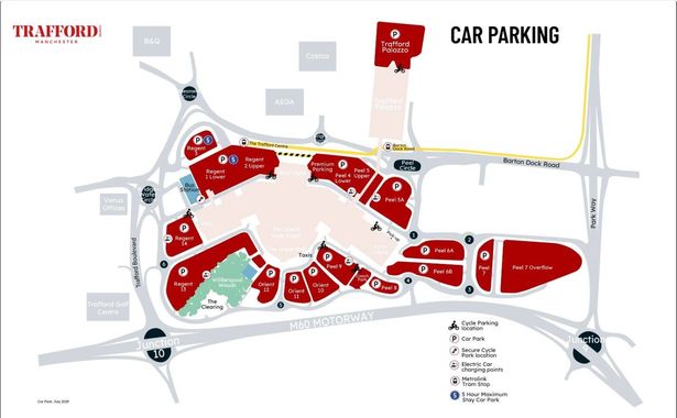 Trafford Centre car park map