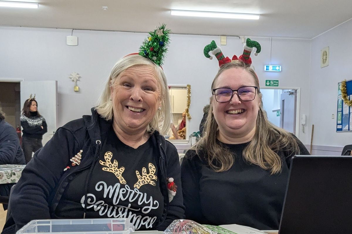 Pam Shearer, who volunteers and Sarah Hamilton, who works at the foodbank in Cardonald