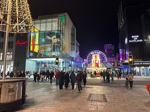 Glasgow after dark over the Christmas period