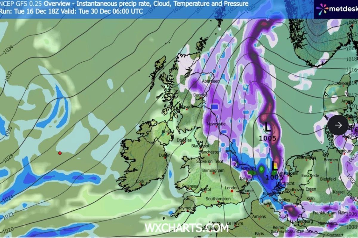 UK weather map