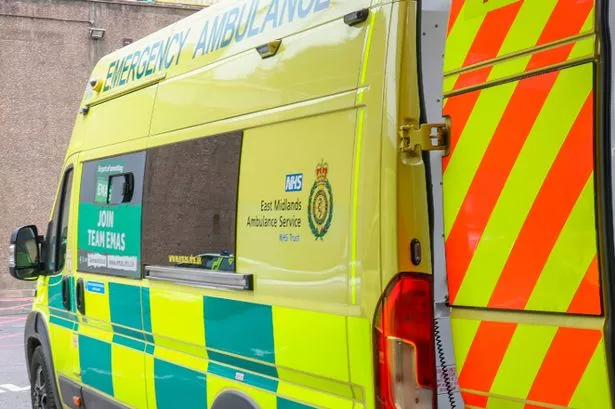 
Pictured is a file photo of an East Midlands Ambulance Service vehicle.