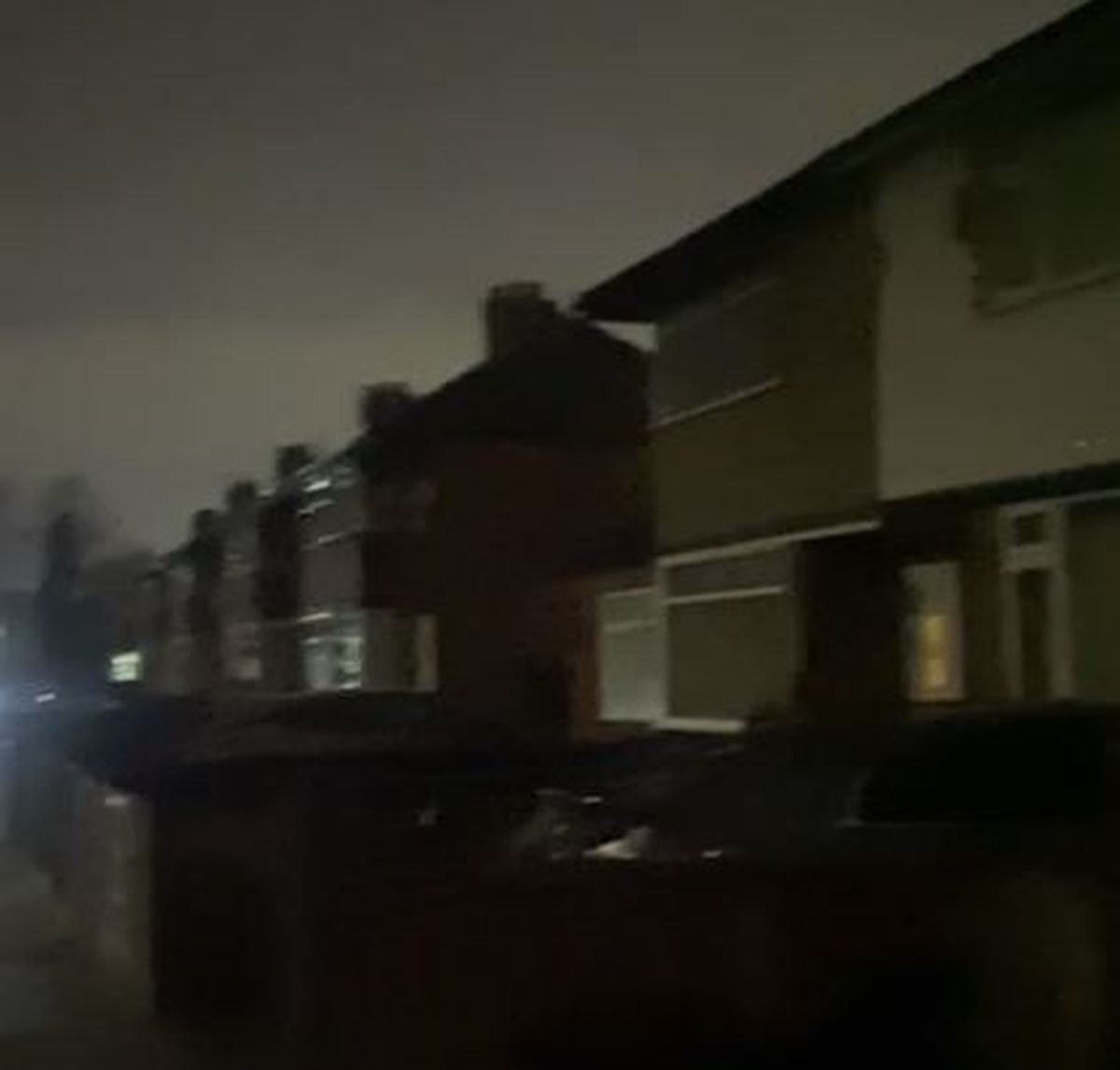 Homes were plunged into darkness