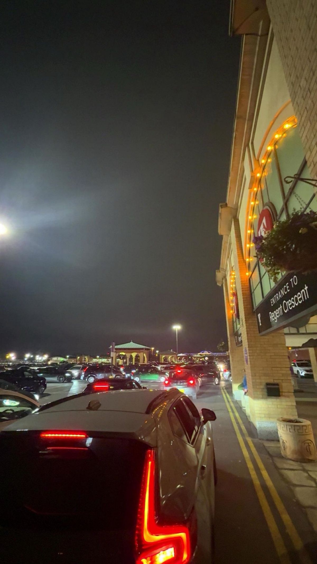 Shoppers said lanes in the car park were gridlocked 