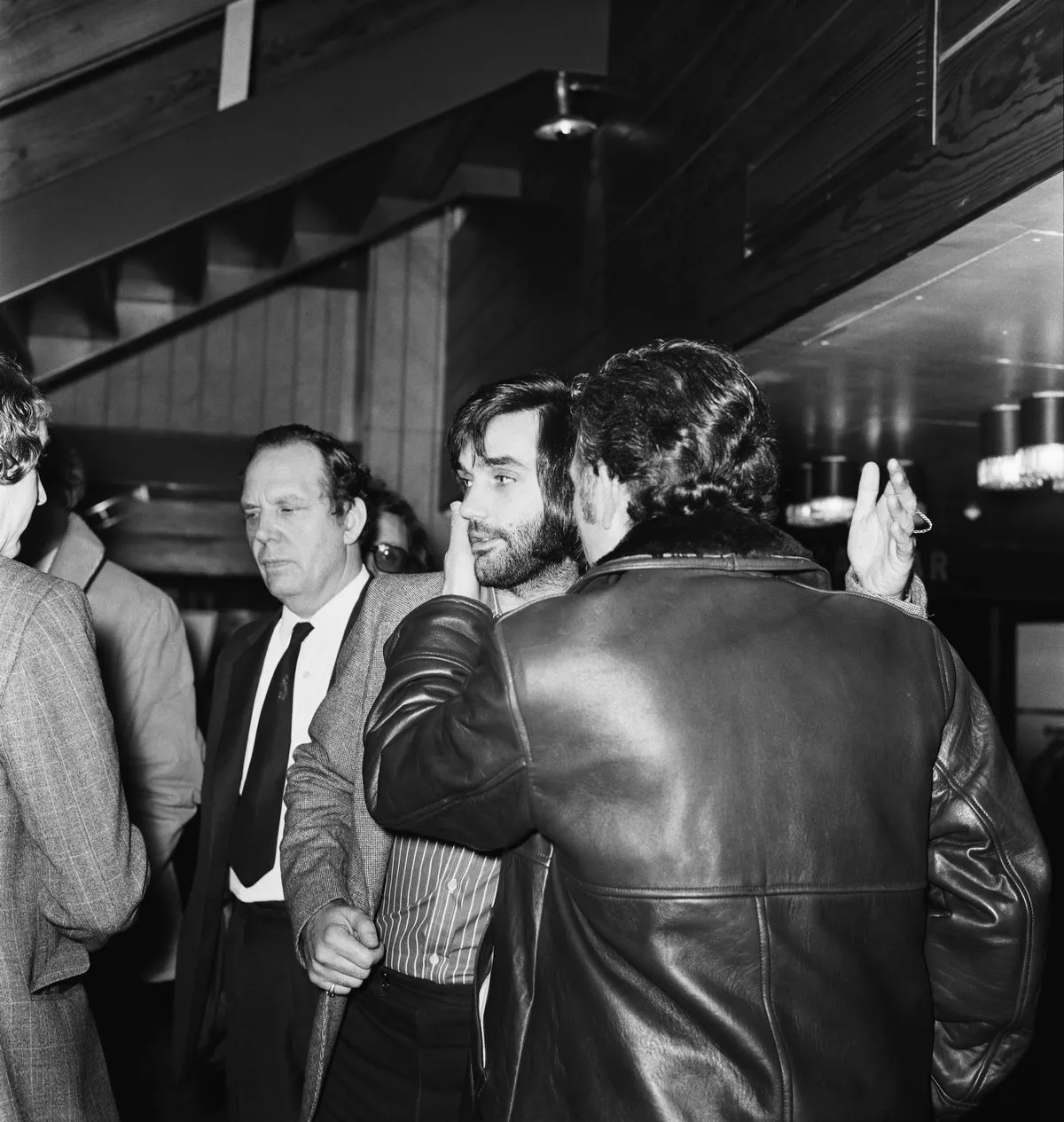 Manchester United player George Best leaves the Piccadilly Hotel in Manchester after being put on the transfer list by Manchester United. 19th December 1972
