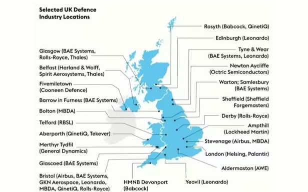 The map shows potential targets for Russian strikes
