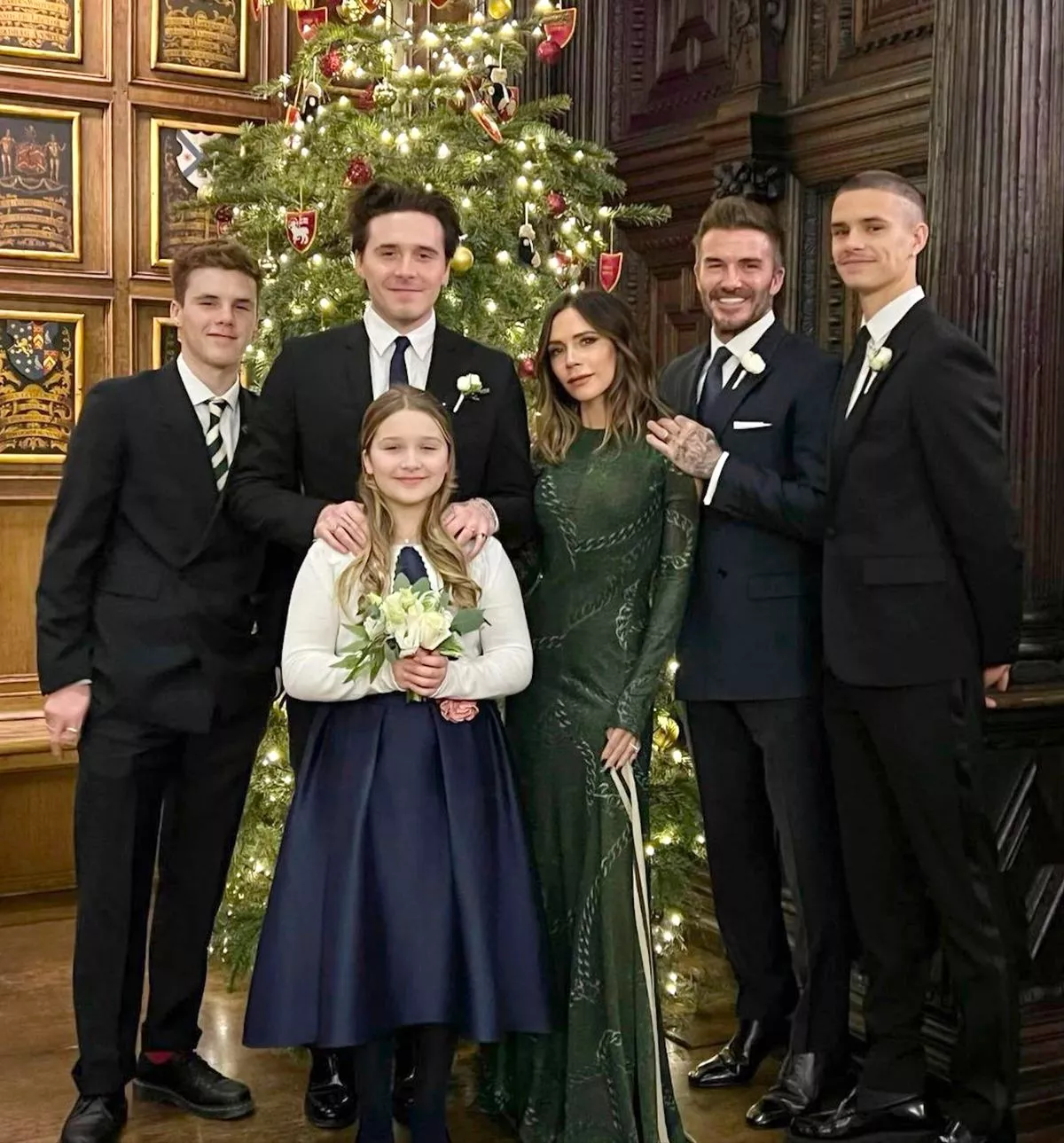 PICTURE TAKEN FROM INSTAGRAM

L-R: Cruz, Brooklyn and Harper, Victoria, David and Romeo Beckham