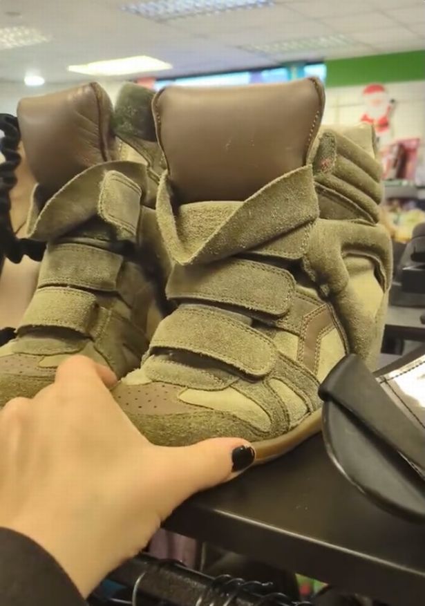 Nicola finding the iconic Isabel Marant Bekett leather wedge sneakers for £3 at a charity shop