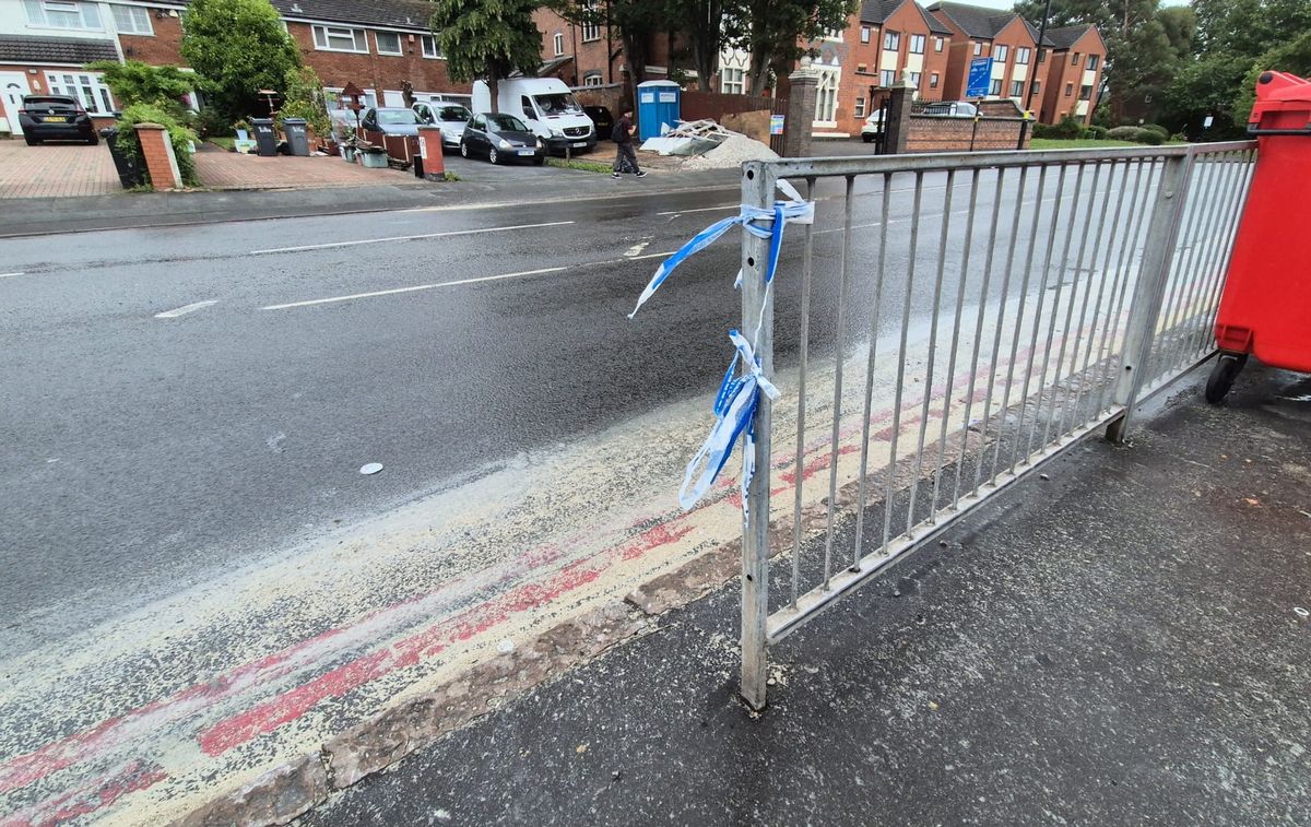 Stratford Road, near the junction of Ladypool Road, Sparkbrook, where the 22-year-old driver sustained fatal injuries after his Vauxhall was involved in a collision with a black Audi and a parked vehicle