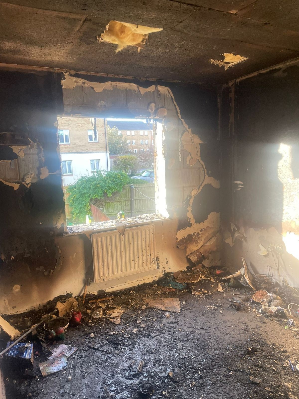 Fire has destroyed a family's home in Bristol