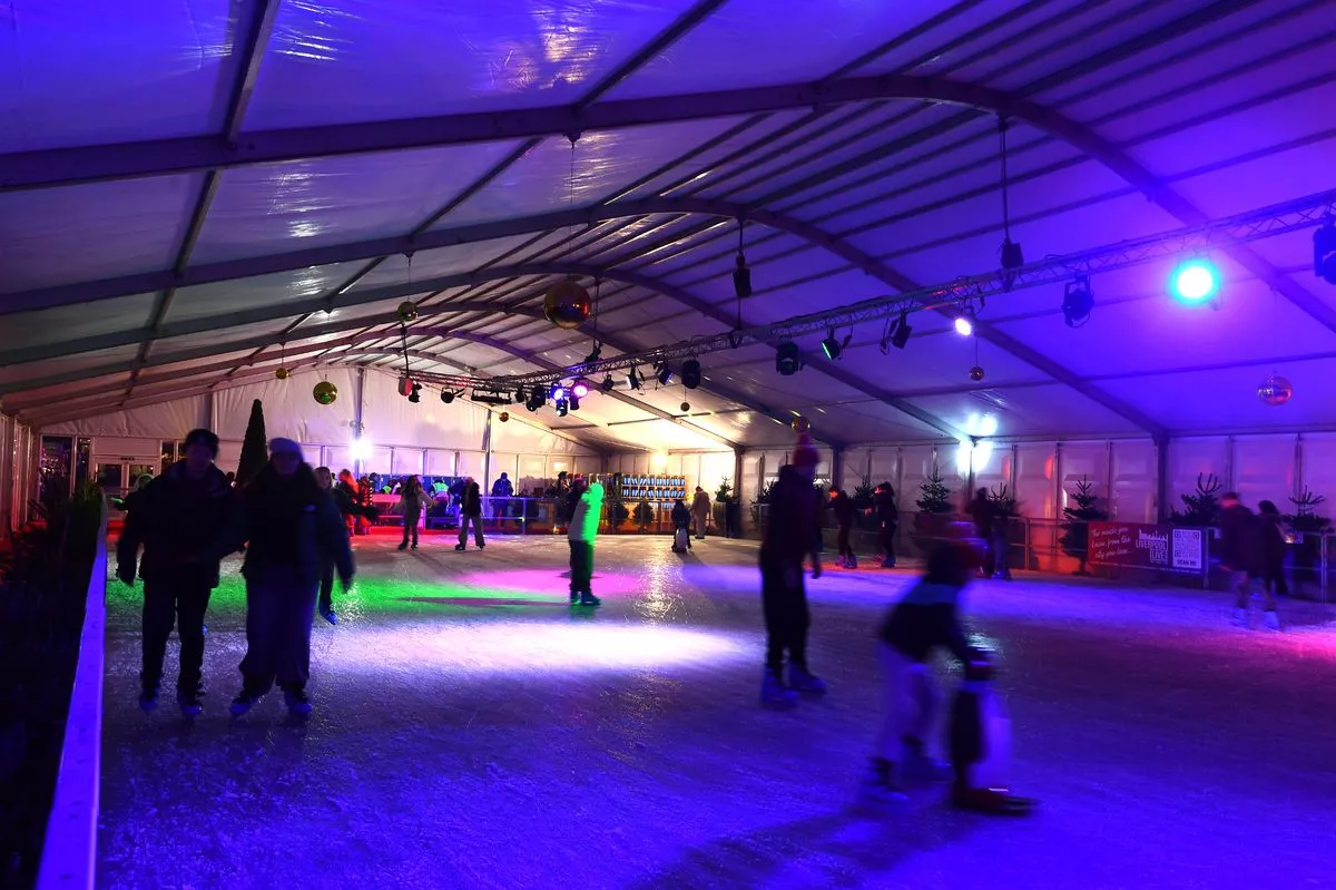 The Ice Skating Rink at the Winter Festival Village