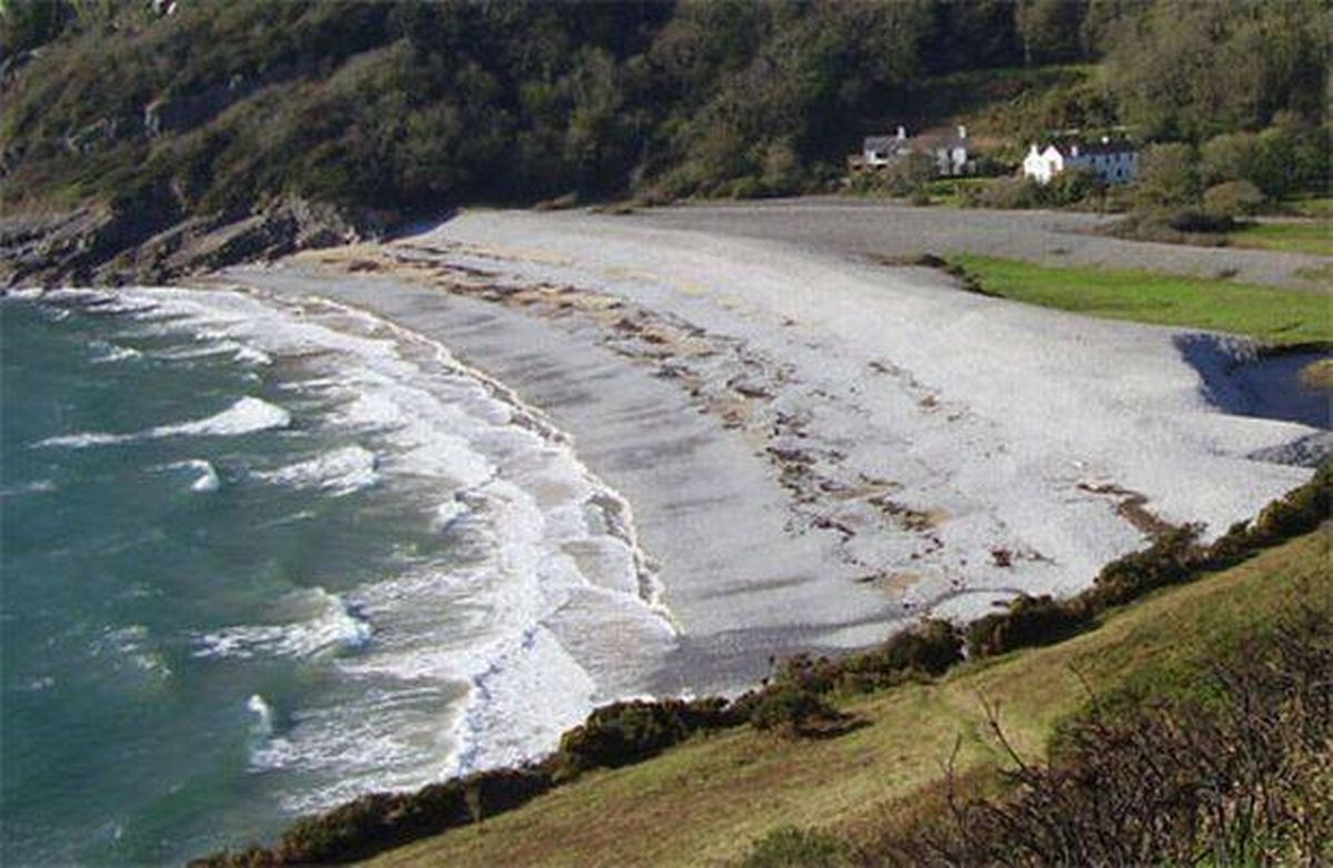Pebble covered beach