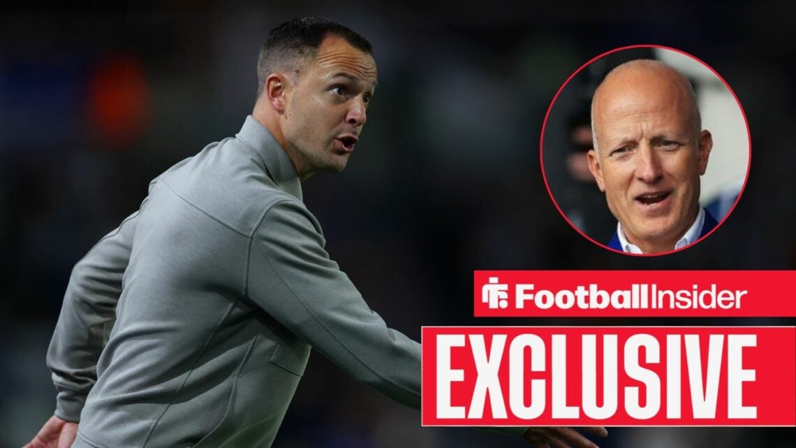 Chris Davies looking at Tom Wagner in circle