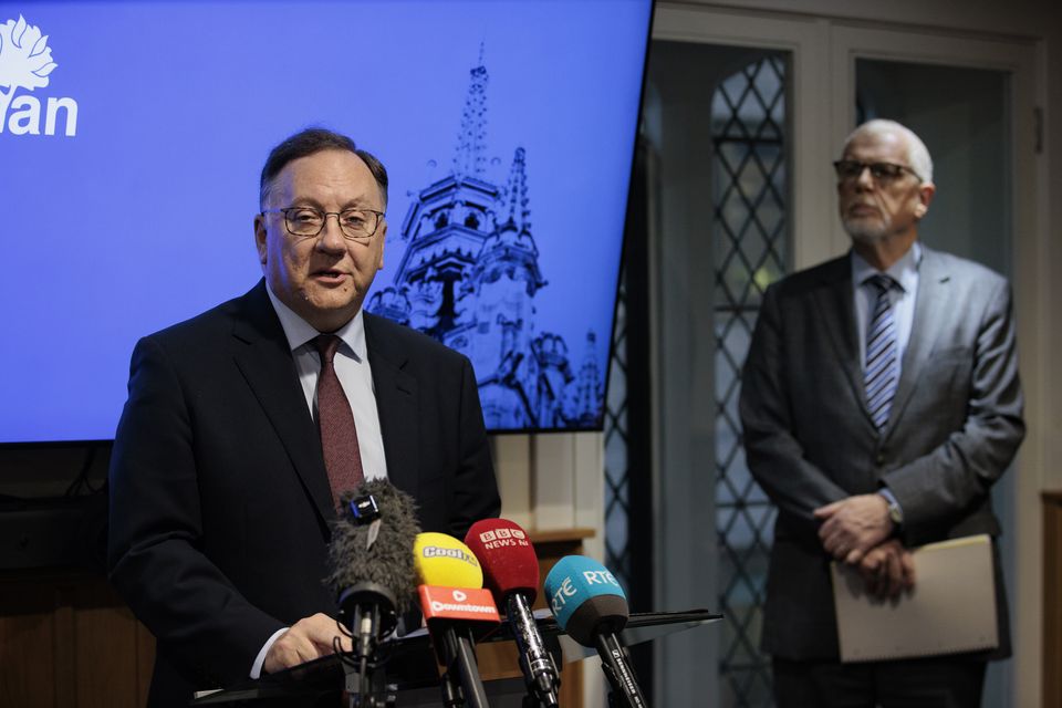 Dr Trevor Gribben, left, stepped down (Liam McBurney/PA)