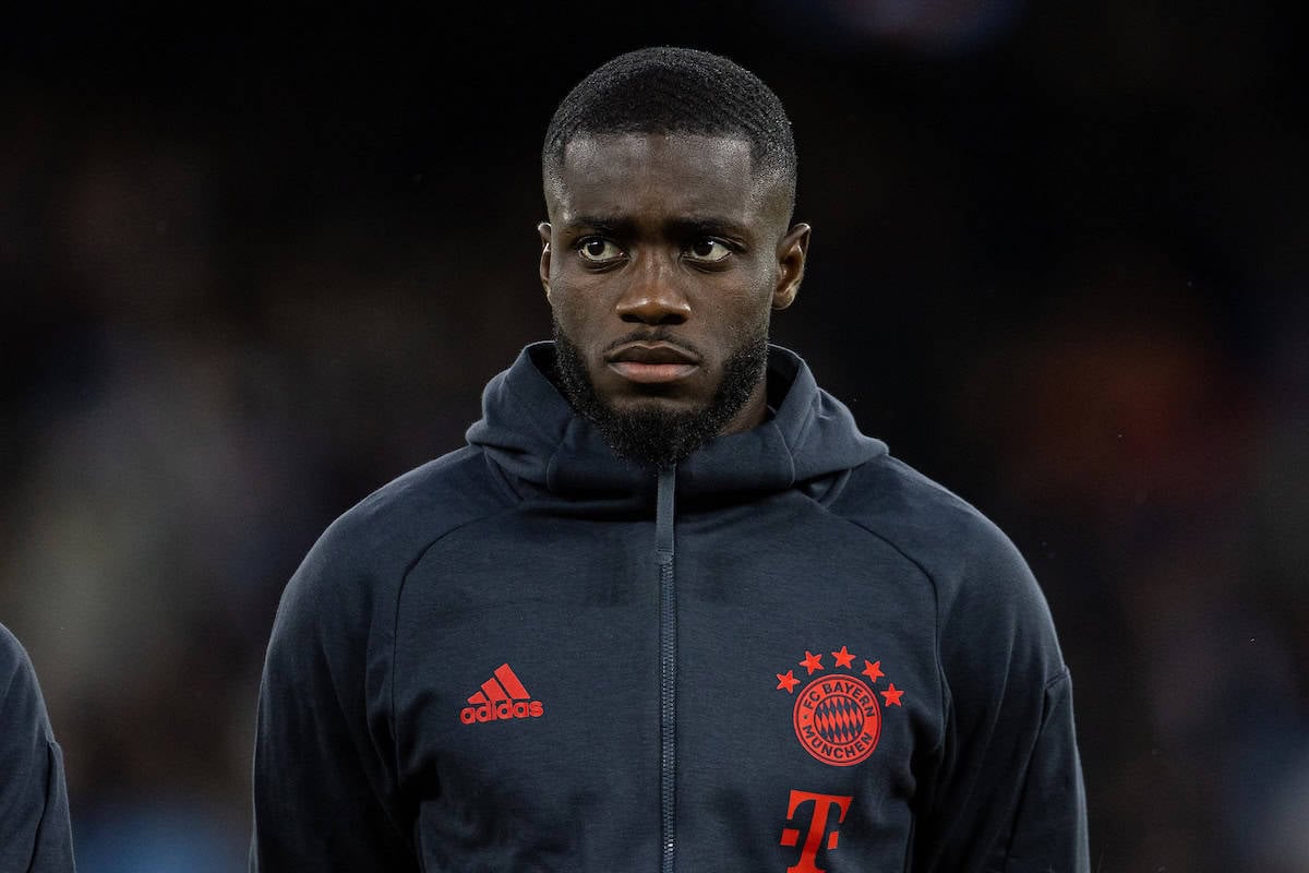 MANCHESTER, ENGLAND - Tuesday, April 11, 2023: Bayern Munich's Dayot Upamecano lines-up before the UEFA Champions League Quarter-Final 1st Leg match between Manchester City FC and FC Bayern Munich at the City of Manchester Stadium. (Pic by David Rawcliffe/Propaganda)