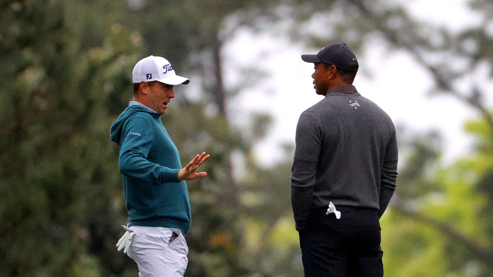 Justin Thomas and Tiger Woods