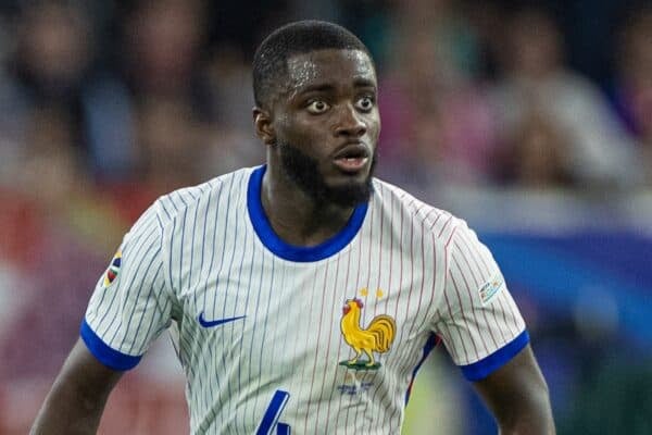 DÜSSELDORF, GERMANY - Monday, June 17, 2024: France's Dayot Upamecano during the UEFA Euro 2024 Group D match between Austria and France at the Düsseldorf Arena. France won 1-0. (Photo by David Rawcliffe/Propaganda)