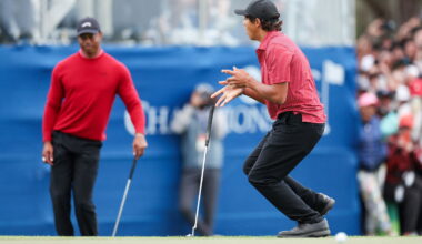 Tiger Woods and Charlie Woods at the PNC Championship