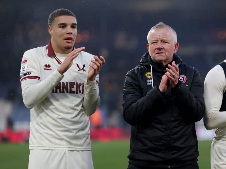 SUFC - Sheffield United boss Chris Wilder and striker Ryan One