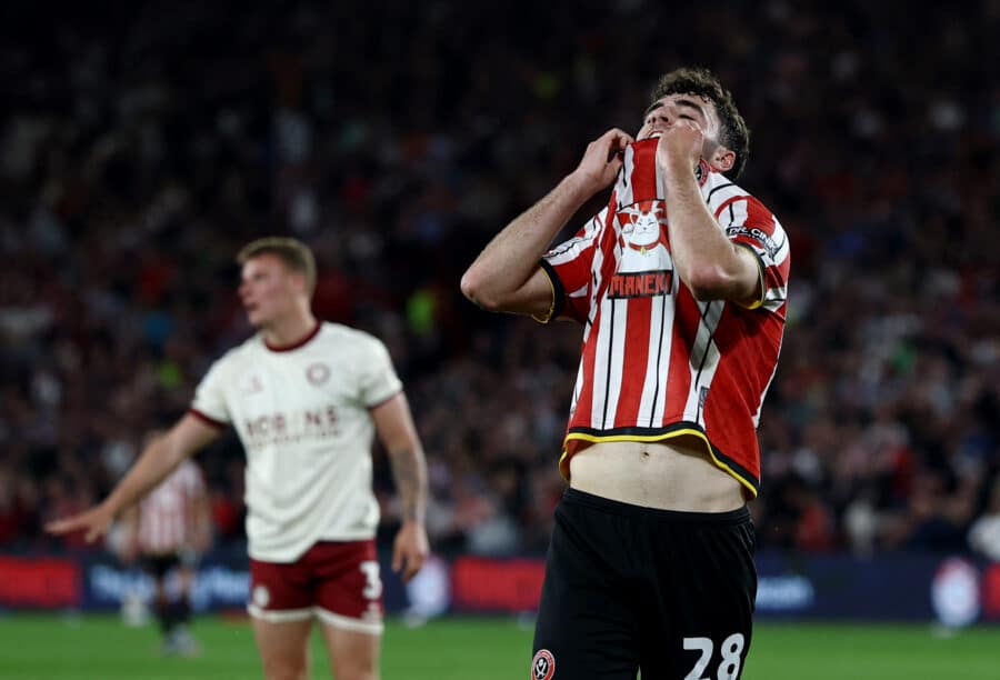 SUFC - Sheffield United's Tom Cannon reacts after missed a chance to score