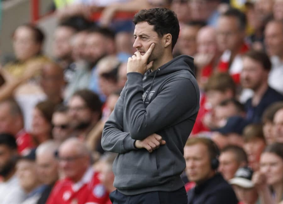 WBA - West Brom boss Ryan Mason looks on