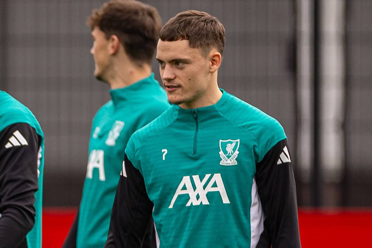 LIVERPOOL, ENGLAND - Monday, November 3, 2025: Liverpool's Mohamed Salah during a training session at the AXA Training Centre ahead of the UEFA Champions League match between Liverpool FC and Real Madrid CF. (Photo by David Rawcliffe/Propaganda)