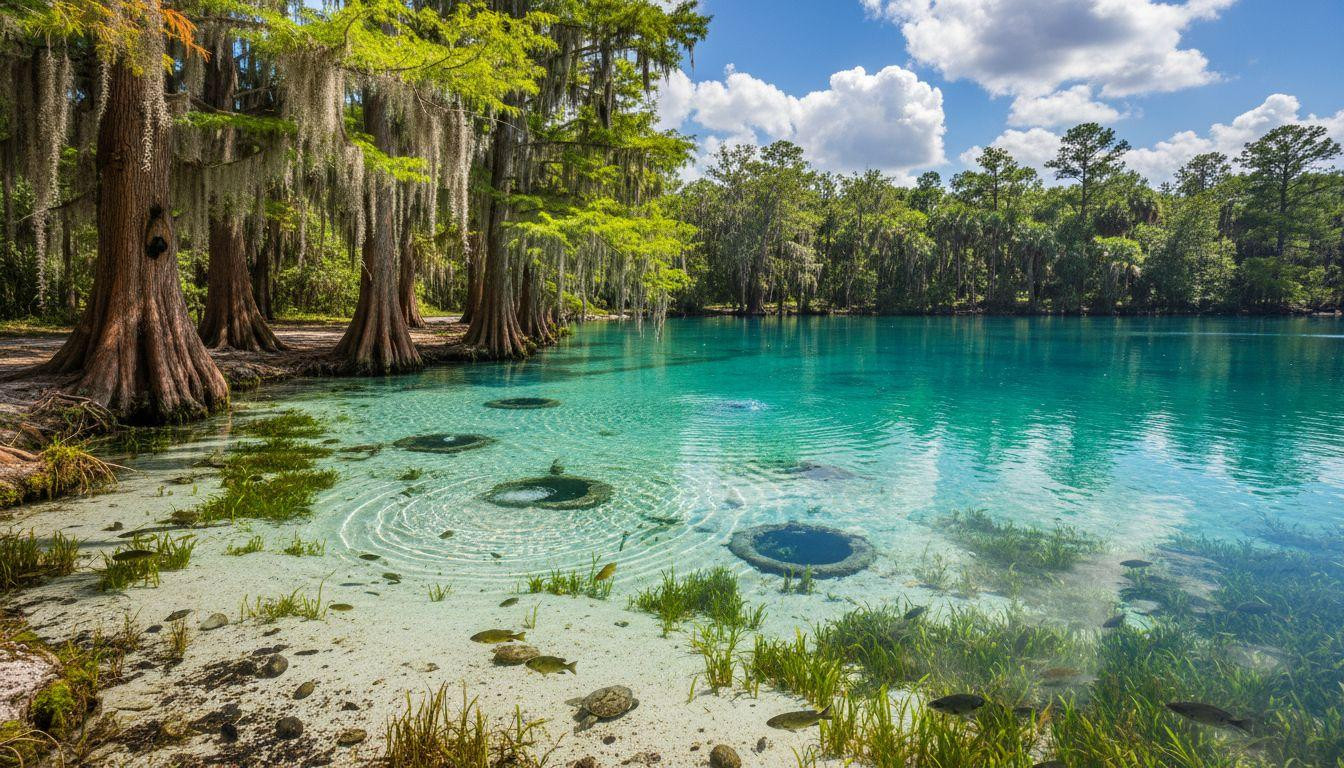 9 spring-fed experiences where 72 degree water flows crystal clear year-round
