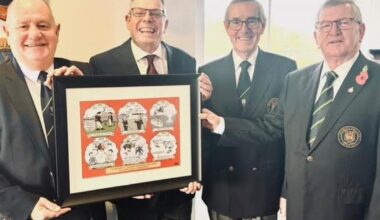 Weymouth Golf Club receives special cartoon from RNPGA