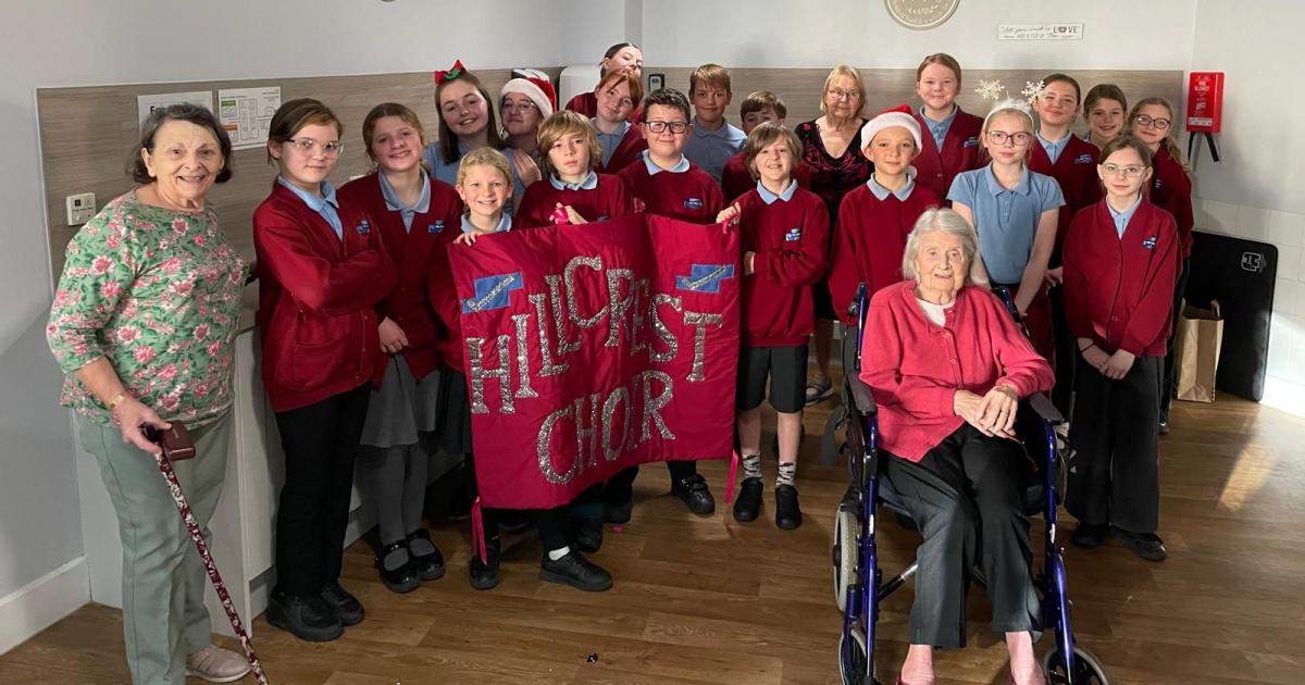Hillcrest Academy pupils in Downham Market visit care home