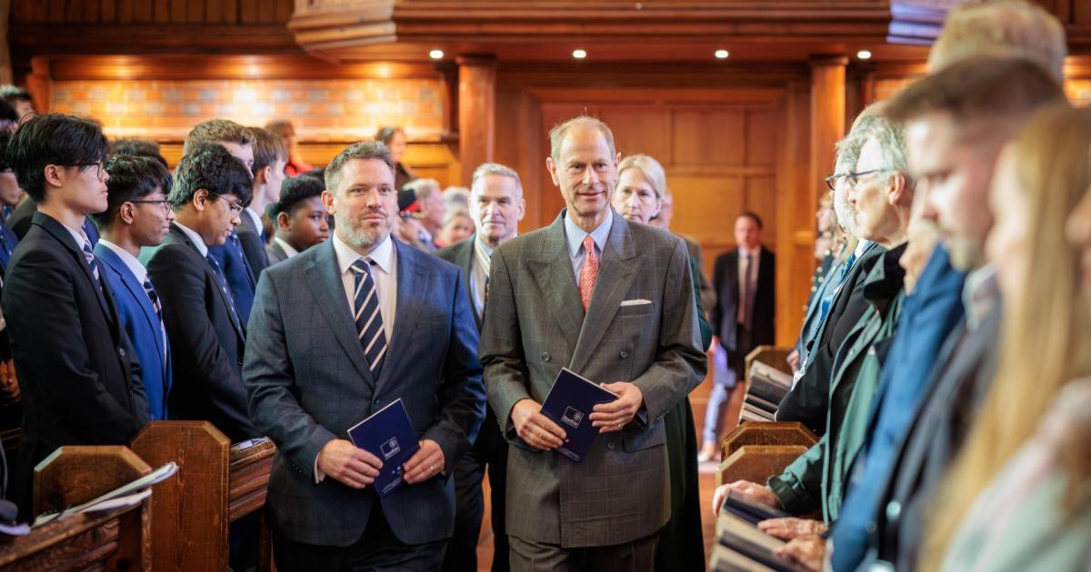 Reading School visited by Prince Edward, Duke of Edinburgh