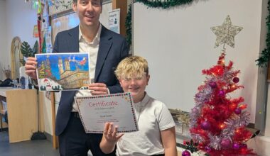 Paisley pupil wins Neil Bibby's Christmas card competition