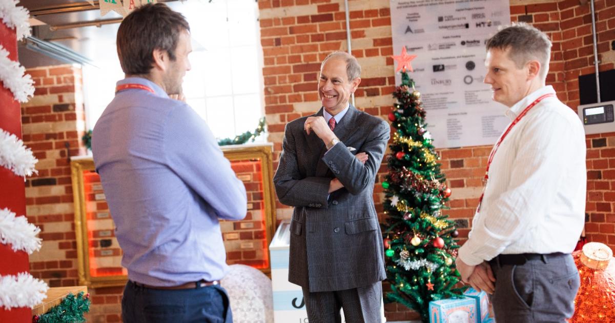 Prince Edward The Duke of Edinburgh visits Reading Rep